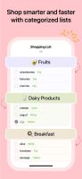 Organize your groceries with smart categories. Find what you need faster while shopping.