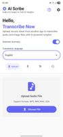 Upload audio file for transcription