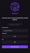 AimSync Sensitivity Converter screenshot 1