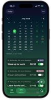 See alarms in calendar view