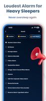 Louder alarm tone to set as well as set own voice or music for alarm.