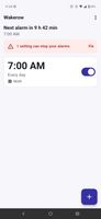 The alarm rings on the lock screen until its wake-up mission is completed.