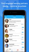 Find same-language partners nearby.