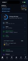 Home: today's checklist for food, water, check-in, sleep, workout and protocol