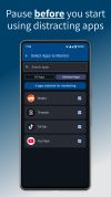 Select distracting apps to pause
