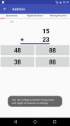 Arithmetic practice and tests screenshot 2