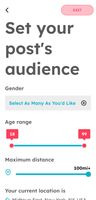 Setting post audience. Light mode.