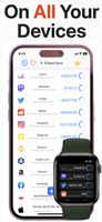 The app works on iPhone/iPad, Mac and Apple Watch. Data is synced in real-time between devices through iCloud.