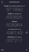 Authenticator screenshot 1