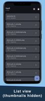 List view that hides the tumbnails