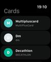 The Apple Watch app. Show a card from your wrist without taking the phone out.