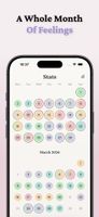 Monthly mood calendar: every check-in coloured by how the day felt