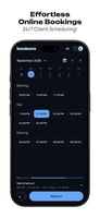 Online booking page: clients pick a service, date and time from your link — no app to download