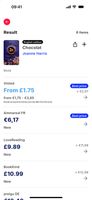 New and used side by side across countries: Vinted, a French shop at €6.17 and UK bookshops from £9.89, with the best price marked.