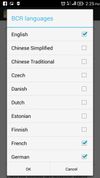select recognition language