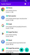 Selection apps for clean cache