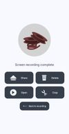 App's Finished Recording Screen