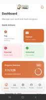 Homescreen / Dashboard to manage your work and track progress.
