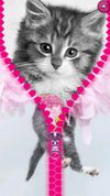 cats lock screen ziper