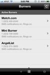 Burner screenshot 2