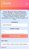 The tool is optimized for mobile devices, allowing you to plan your trip on the go. No need to install any apps or software. without login or sign up
