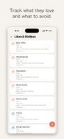 Likes and dislikes recorded per person, by category and importance