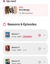 Episode-level progress for series, with up next and per-season tracking