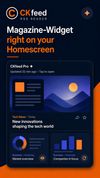Read your favorite feeds directly from your Android homescreen.