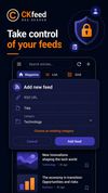 Organize RSS feeds your way with categories and clean navigation.