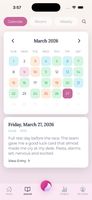 Browse entries by date with the calendar view