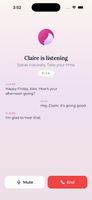 Claire calls you on the phone to guide you through your journal