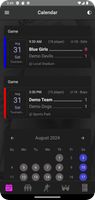 Upcoming practice and game schedule