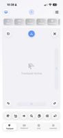 Trackpad: move the pointer, click and right click with one finger. Modifier keys along the top, quick buttons for Tab, Spotlight, copy and paste, Delete and Return along the bottom.