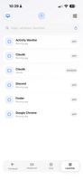 Launcher: see the apps and windows open on your Mac, search them, and bring any one to the front with a tap.