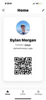 Your custom business card and QR code.