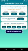 Cooking Time Calculator for Microwave Ovens screenshot 1