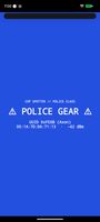 Police gear alert — a contact strobes red/blue with a beep and vibration.