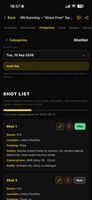 Shot List