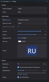 settings window dark