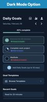 Choose between light and dark mode options