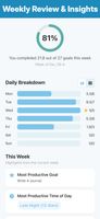Review your week with simple summaries and trends. See daily breakdowns and patterns over time.