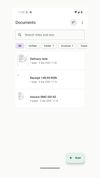 The library, searchable by the text inside each document, not just by the name.