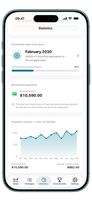 Statistics: estimated debt-free date, recorded payments and 12-month history