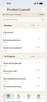 Deckloud iPhone Home view with Nextcloud Deck boards and due work.