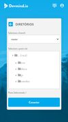 The initial directory selection screen (mobile version)