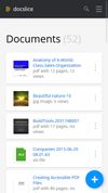Docslice documents list on a mobile device.