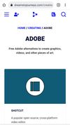 Adobe Alternatives Screenshot
