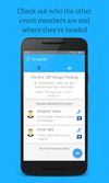 Shows event info, and other event members and the roles they have chosen (Dropper or Passenger). You can chat with them as well.