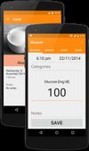 Masure your blood glucose level and save it in any time and location, so you can always keep your health checked
