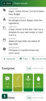 Cook recipes and see data on nutrition and footprint